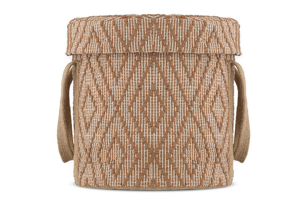 Renu Jute Laundry Basket - Rust & Natural