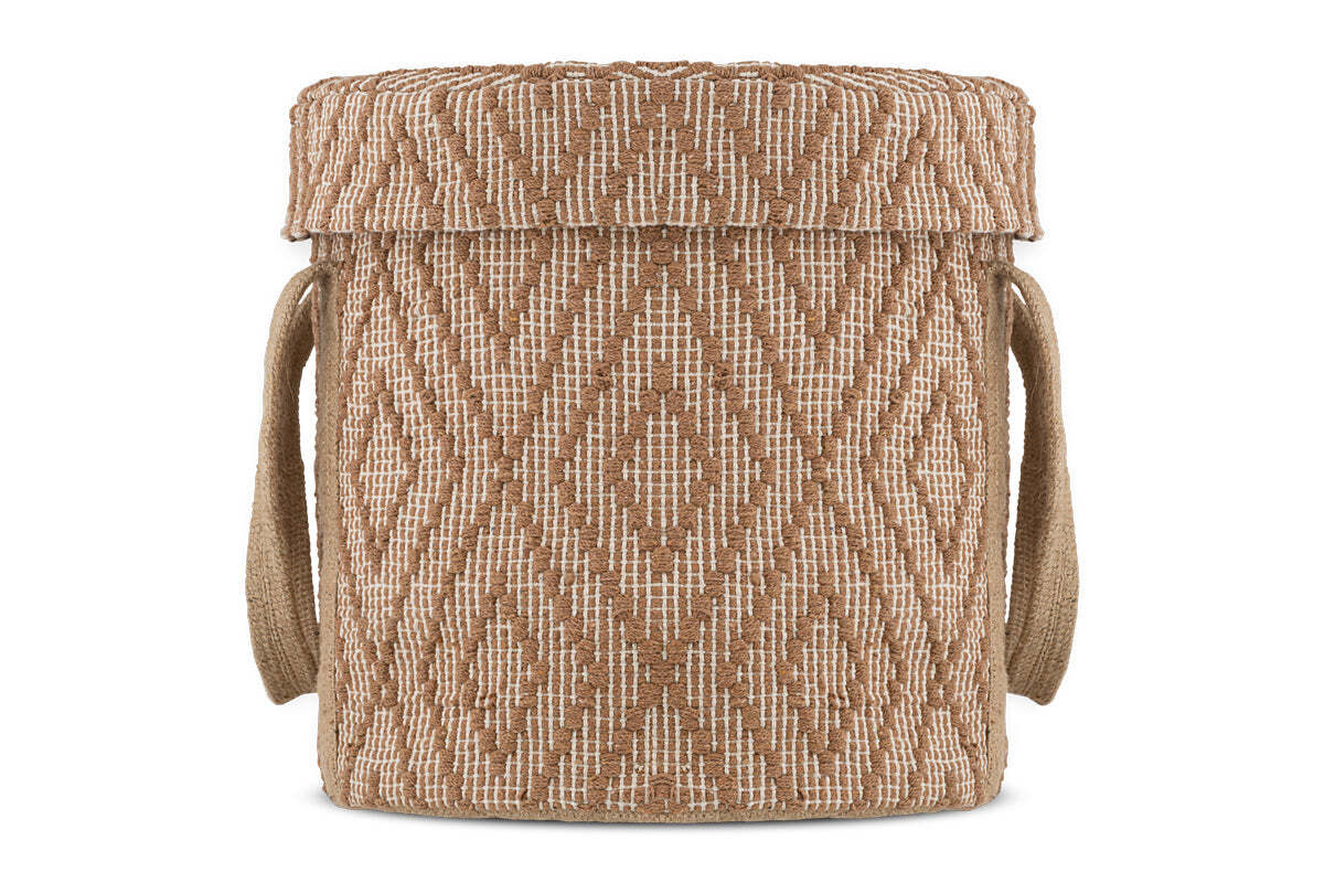 Renu Jute Laundry Basket - Rust & Natural