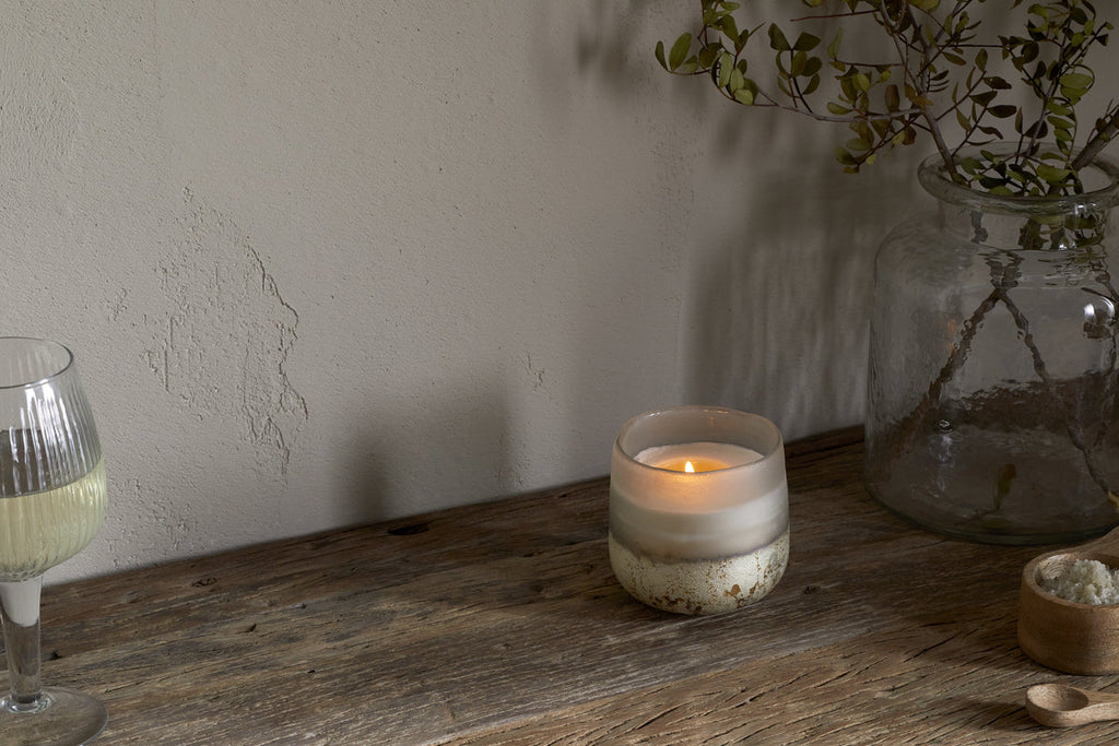 Sea Salt & Moss 3 Wick Scented Candle - Aged Smoke - 3 Wick