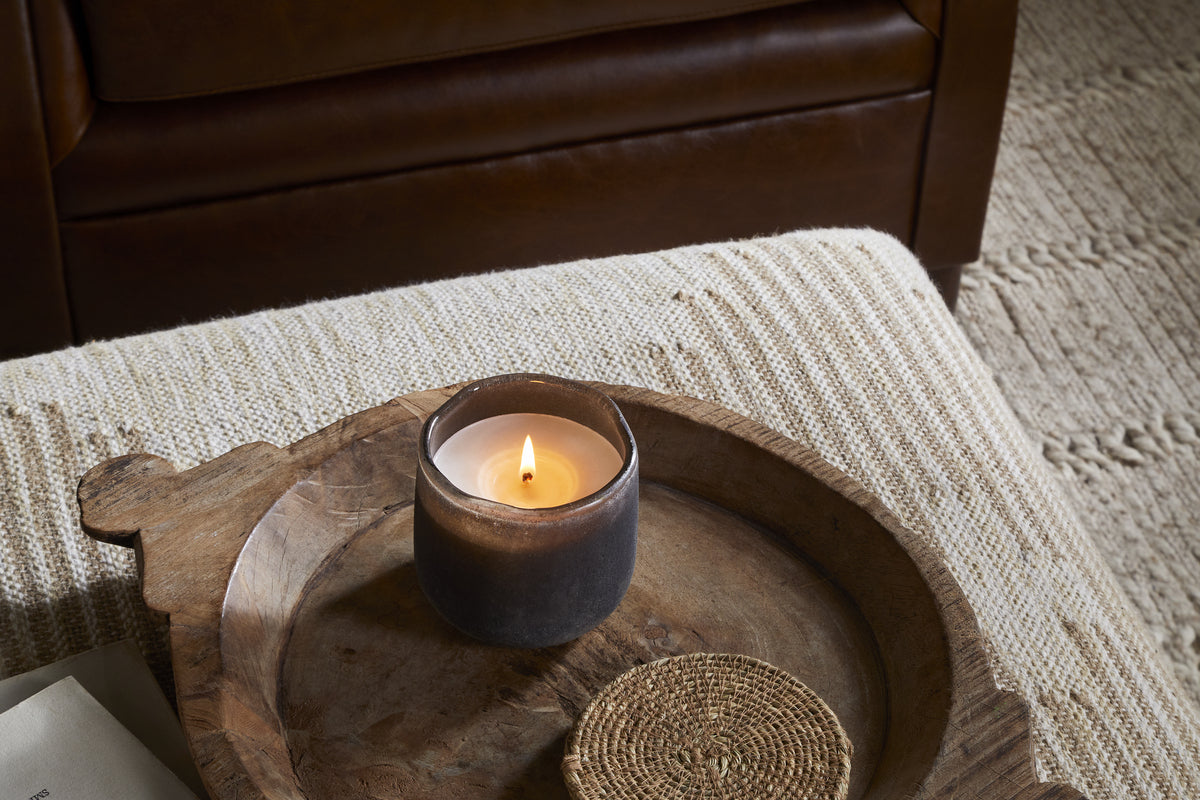 Cedarwood & Fig 1 Wick Scented Candle - Frosted Black - 1 Wick