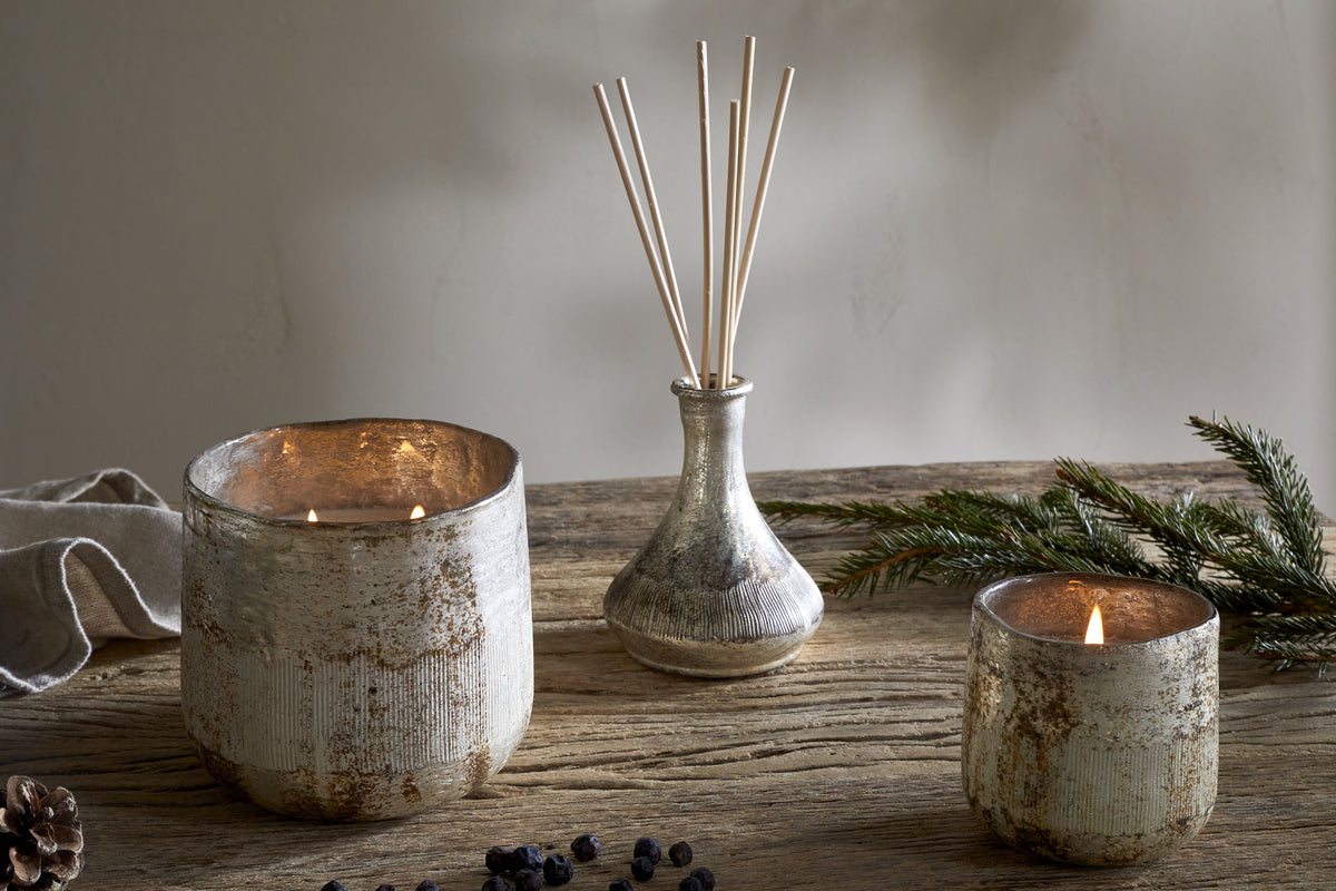 Juniper & Fir 3 Wick Scented Candle - Antique Gold - 3 Wick