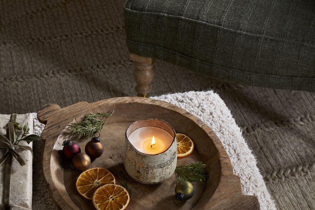 Mandarin & Clove 1 Wick Scented Candle - Antique Gold - 1 Wick