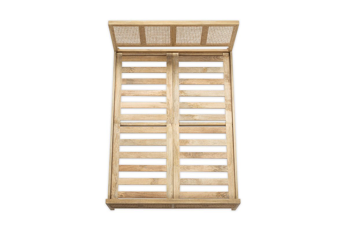 Saharsa Cane & Mango Wood Bed