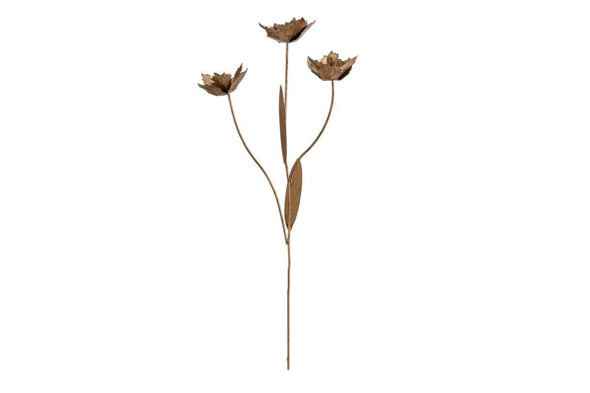 San Stem Floral - Antique Brass
