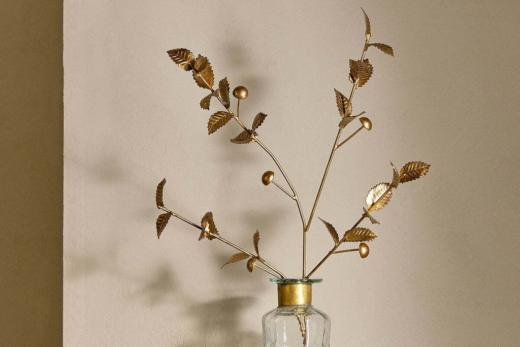 San Stem Foliage - Antique Brass