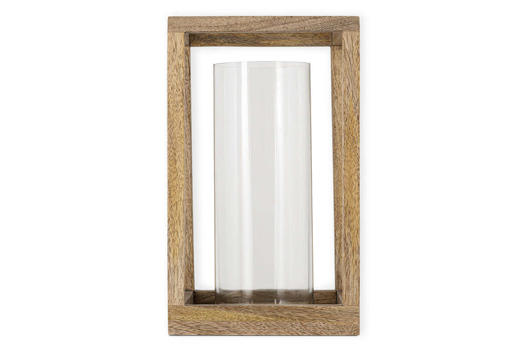Sanora Mango Wood Lantern - Natural