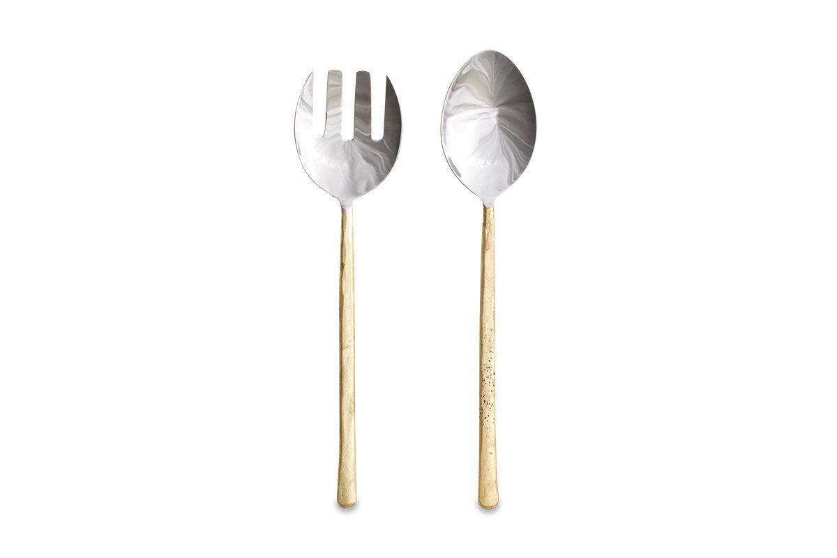Sirkali Salad Server Set - Brushed Gold (Set of 2)