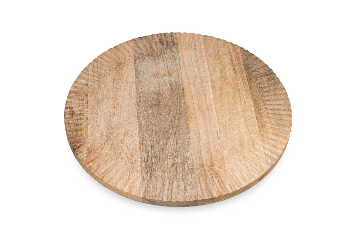 Soria Mango Wood Lazy Susan - Natural