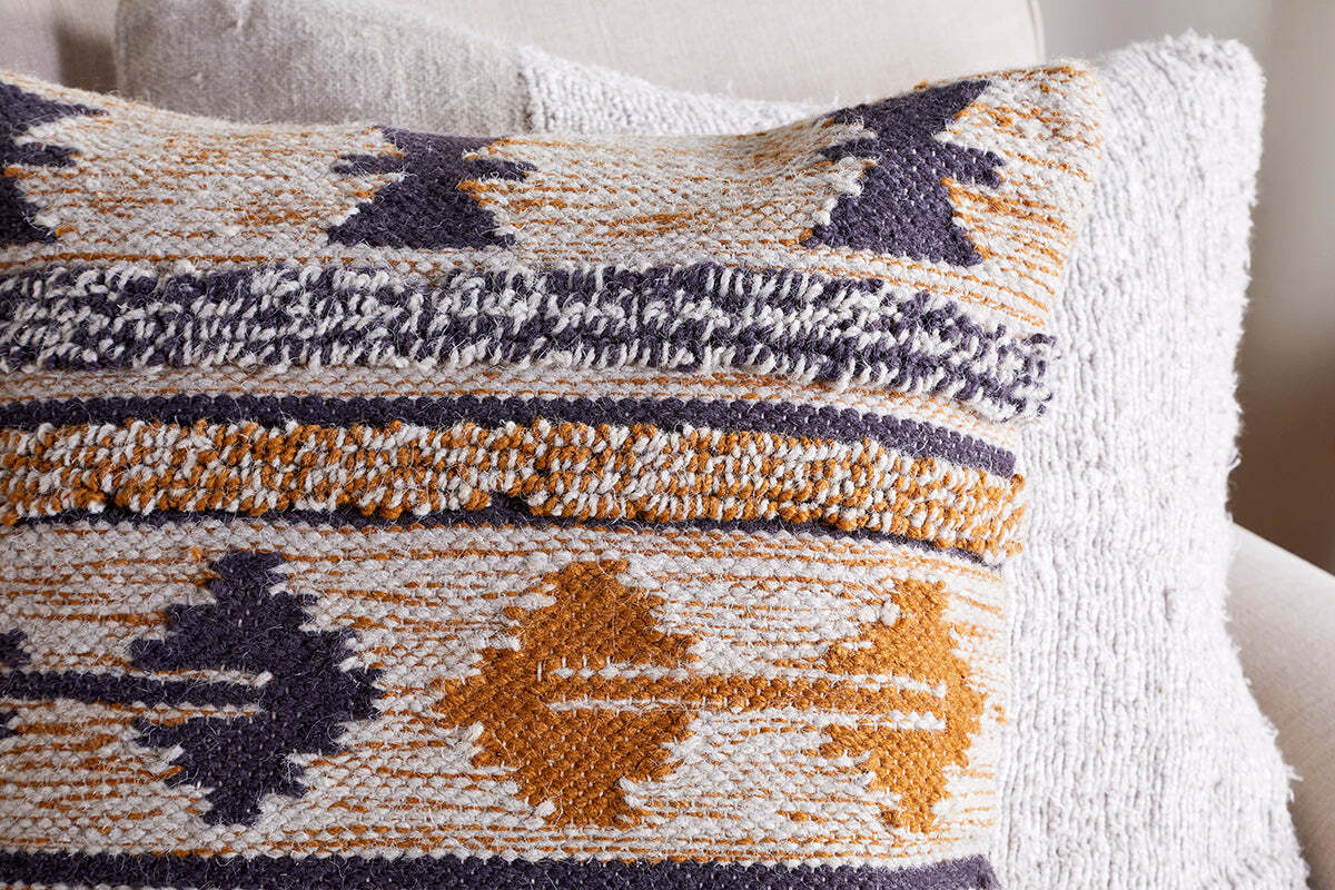Tussi Ami Cushion Cover - Mustard & Grey