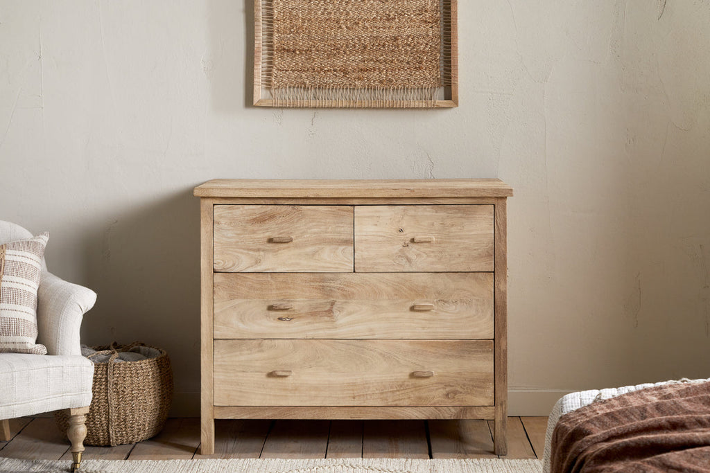 Vivan Grooved Chest of Drawers - Natural