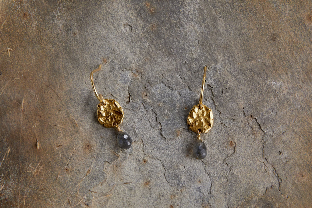 Veera Labradorite Earrings - Gold