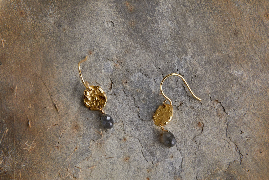Veera Labradorite Earrings - Gold