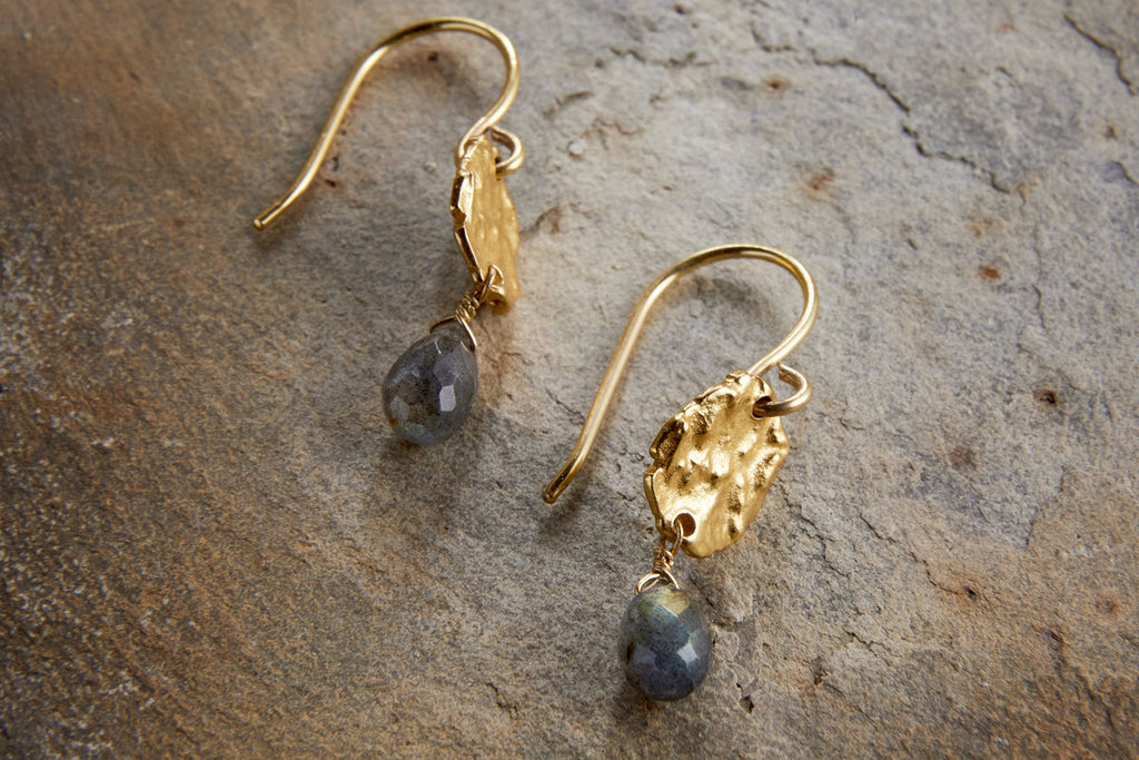 Veera Labradorite Earrings - Gold
