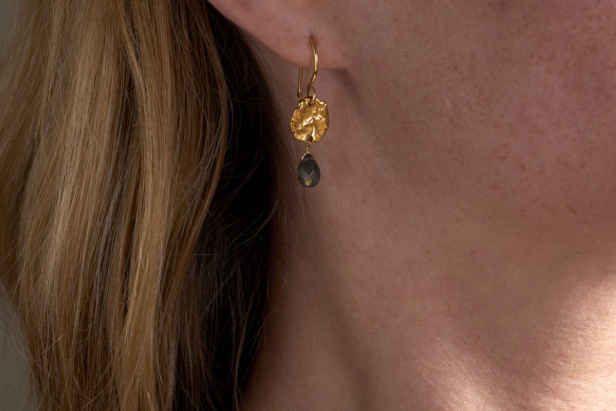 Veera Labradorite Earrings - Gold