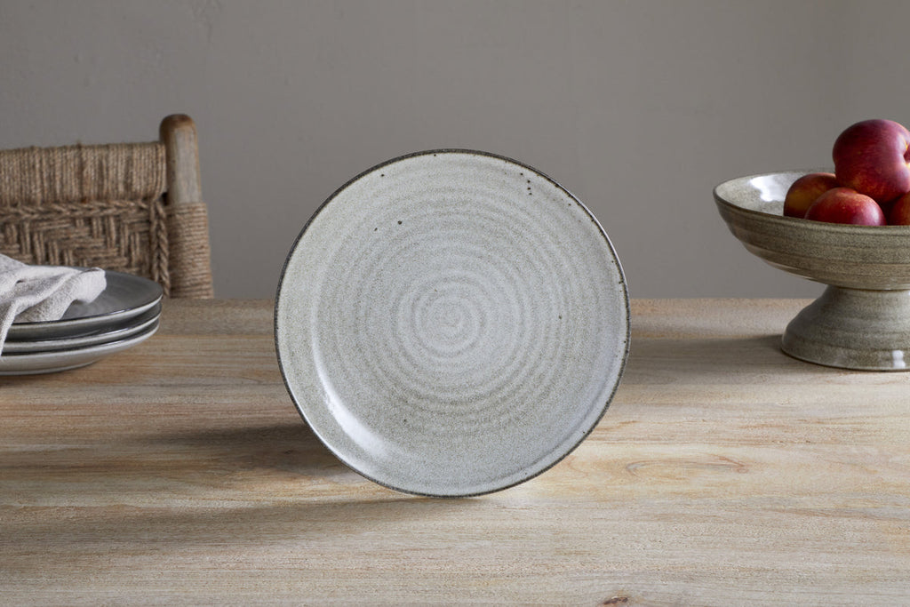 Valinha Earthenware Dinnerware Set - Grey  (Set of 12)