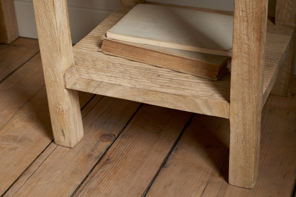 Vivan Grooved Bedside Table - Natural