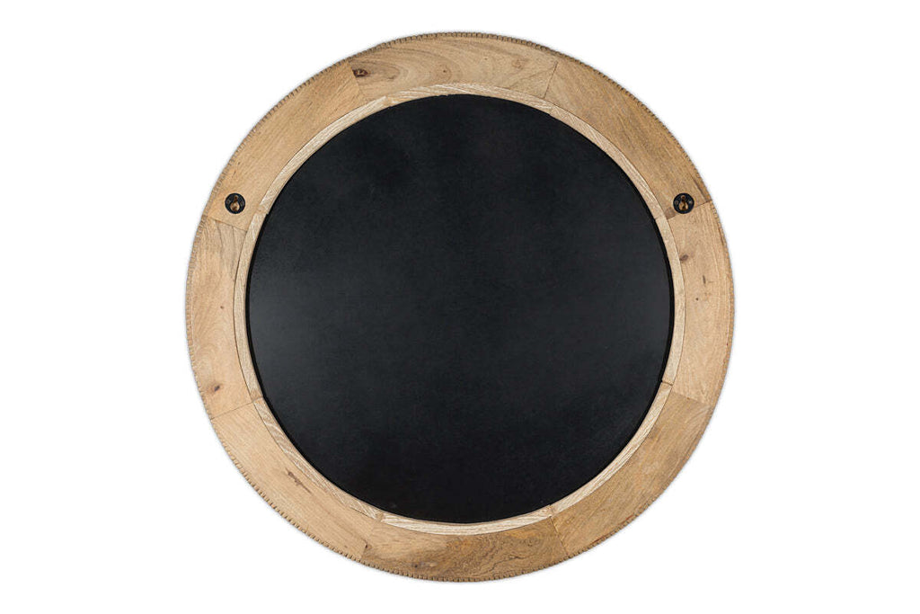 Vivan Grooved Wood Mirror - Natural