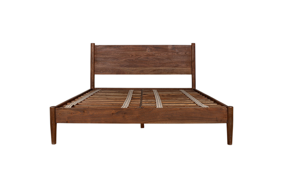Anbu Acacia Bed - Washed Walnut