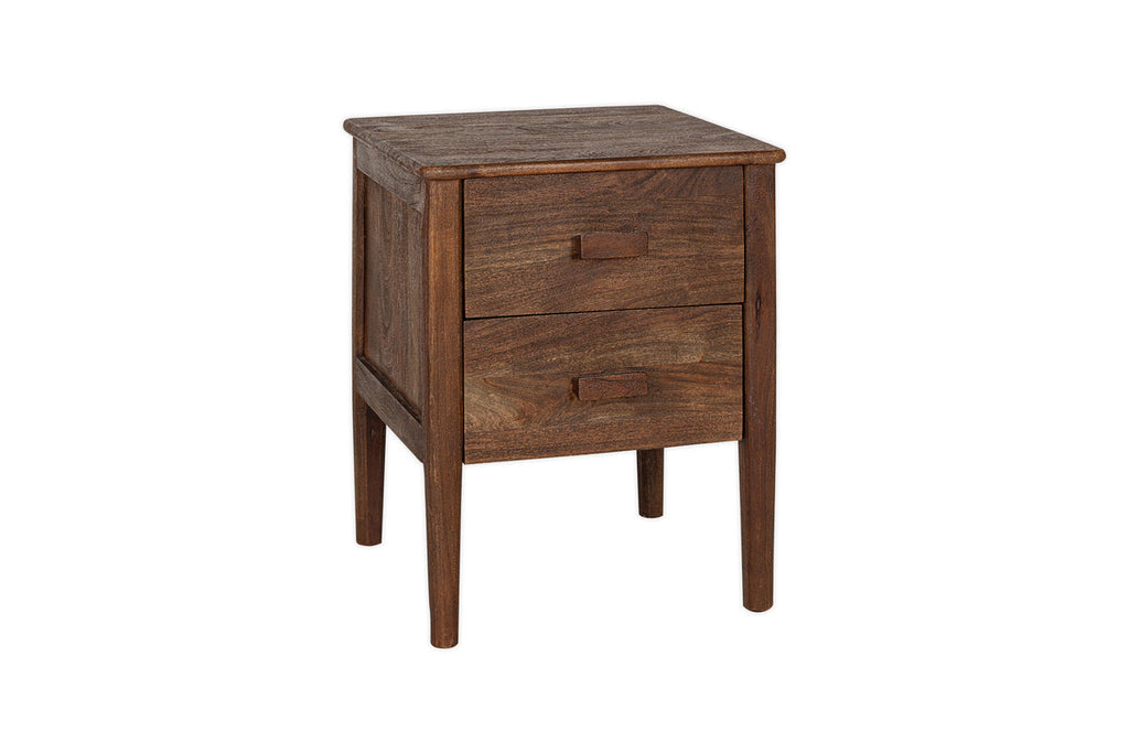Anbu Acacia Bedside Table - Washed Walnut
