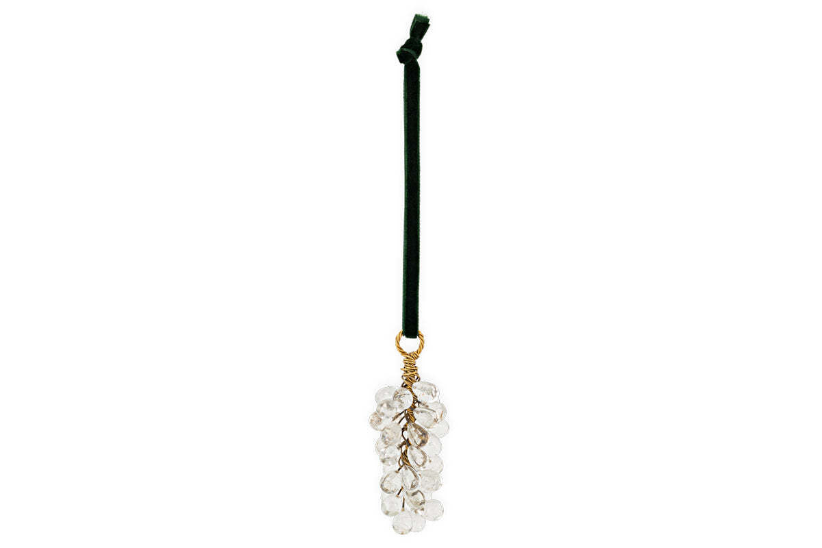 Danvi Glass Drop Baubles - Brass & Clear (Set of 3)