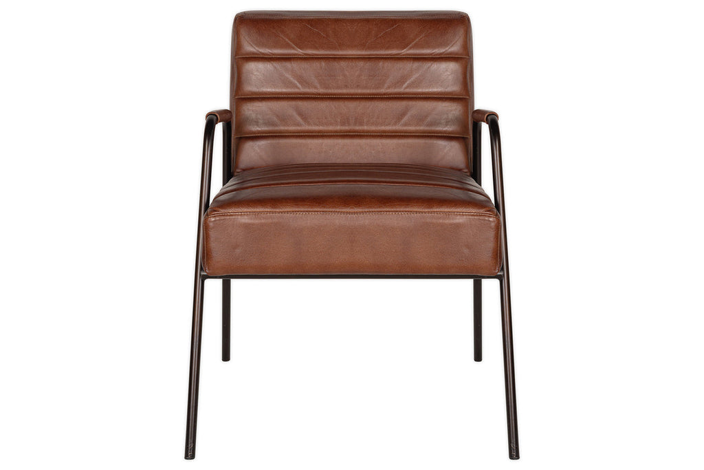 Hadithi Leather Occasional Chair - Chocolate Brown