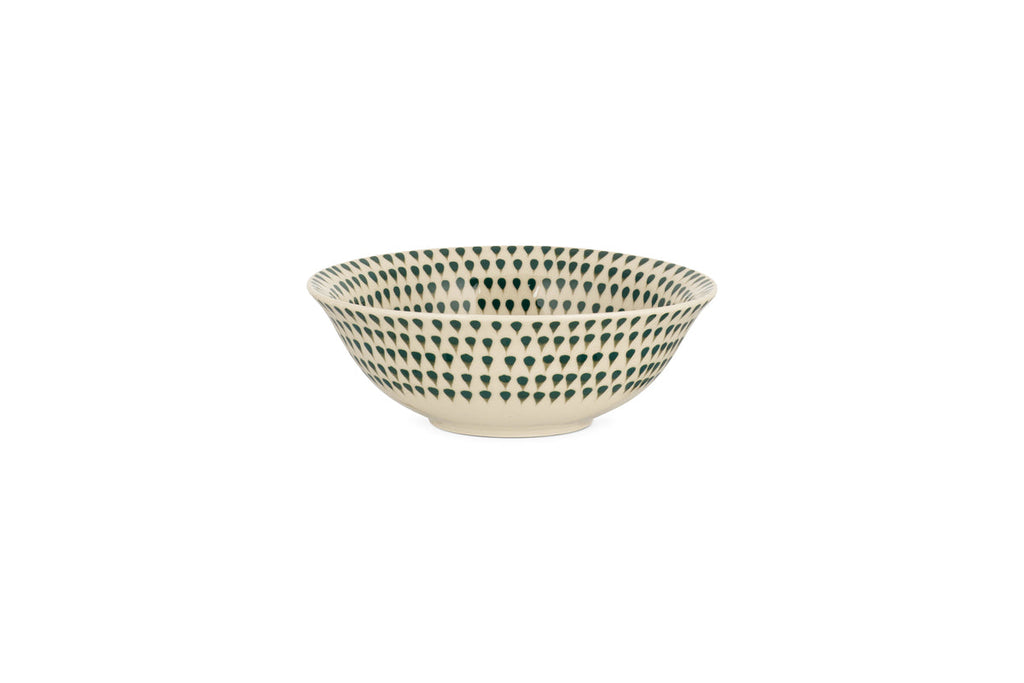 Juniper Drop Dinnerware Set - Cream & Juniper (Set of 12)