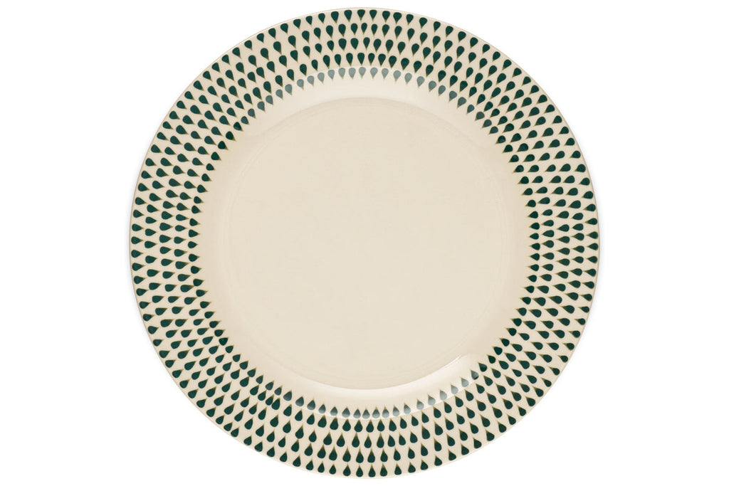 Juniper Drop Dinnerware Set - Cream & Juniper (Set of 12)