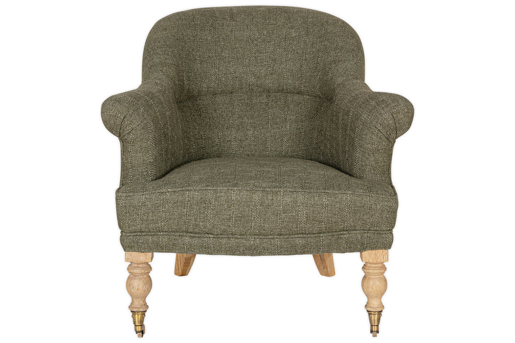 Kiana Cotton Armchair - Moss