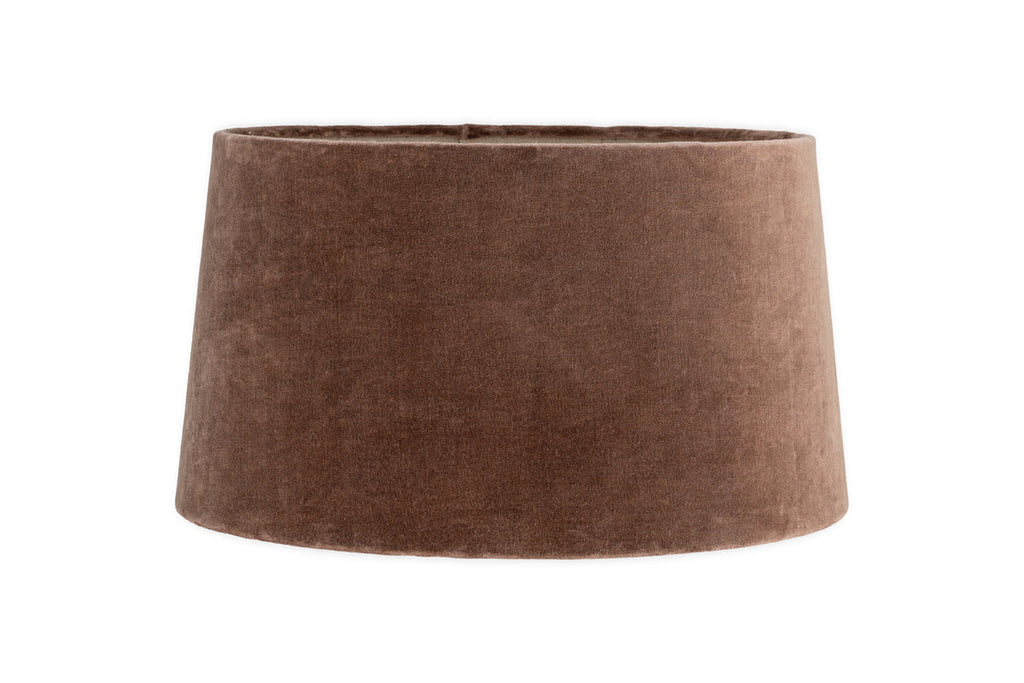 Mendai Velvet & Linen Lampshade - Mocha