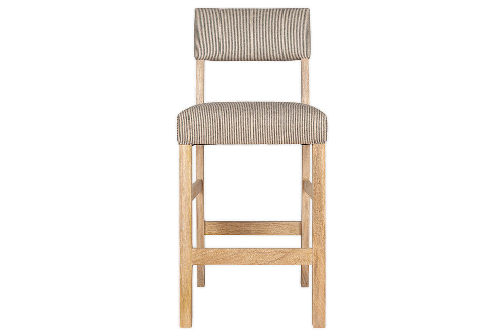 Nadeeka Linen Upholstered Counter Chair - Soft Grey