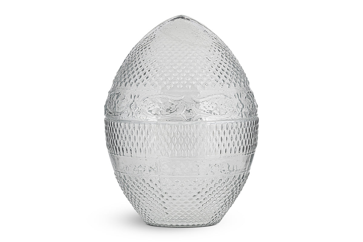 Essan Recycled Glass Opening Egg - Clear