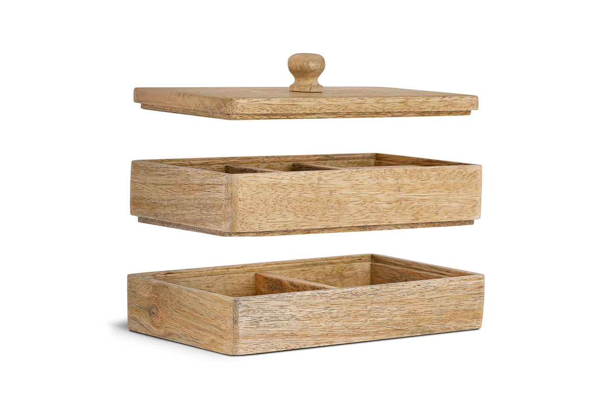 Chanya Mango Wood Jewellery Box - Natural