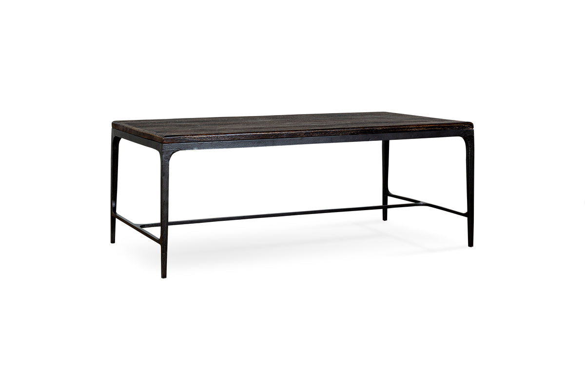 Sita Reclaimed Wood & Iron Coffee Table - Chocolate Brown
