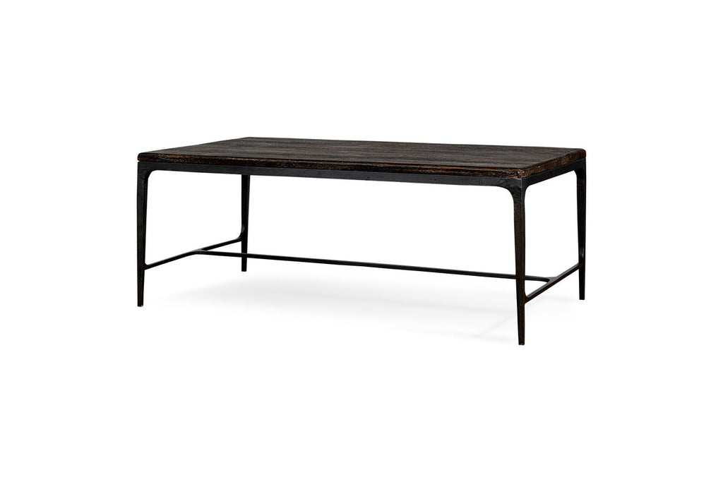Sita Reclaimed Wood & Iron Coffee Table - Chocolate Brown