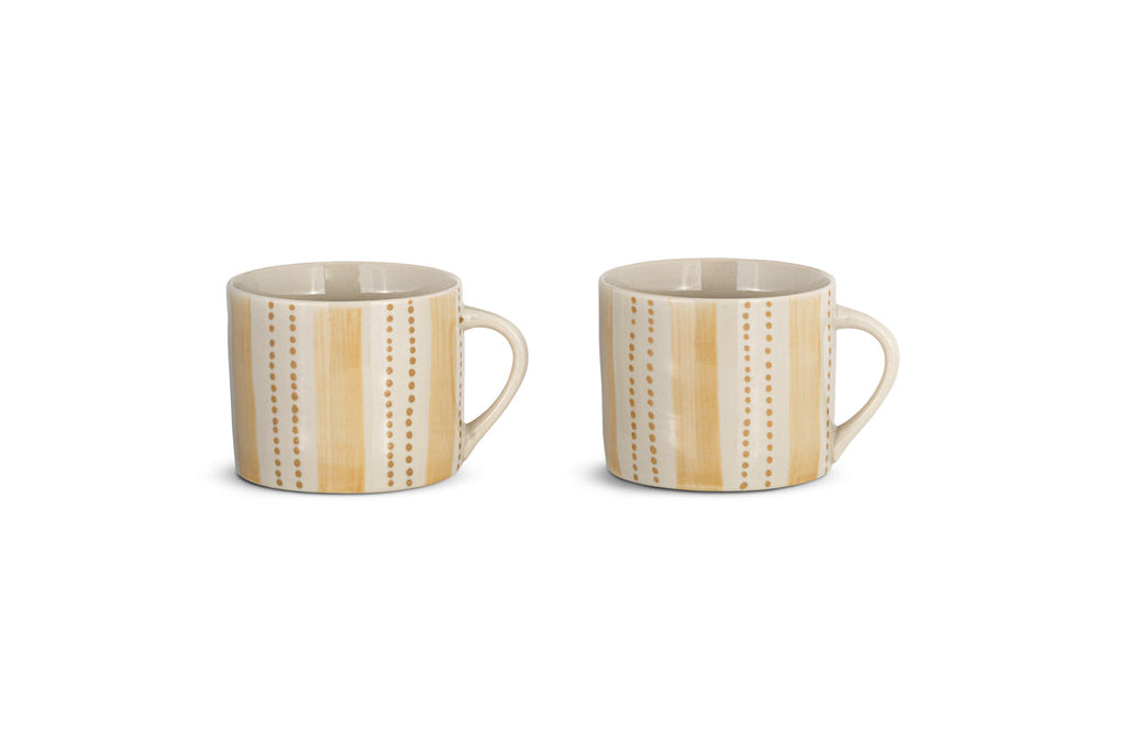 Patthar Mug - Cream & Sand - Small (Set of 2)
