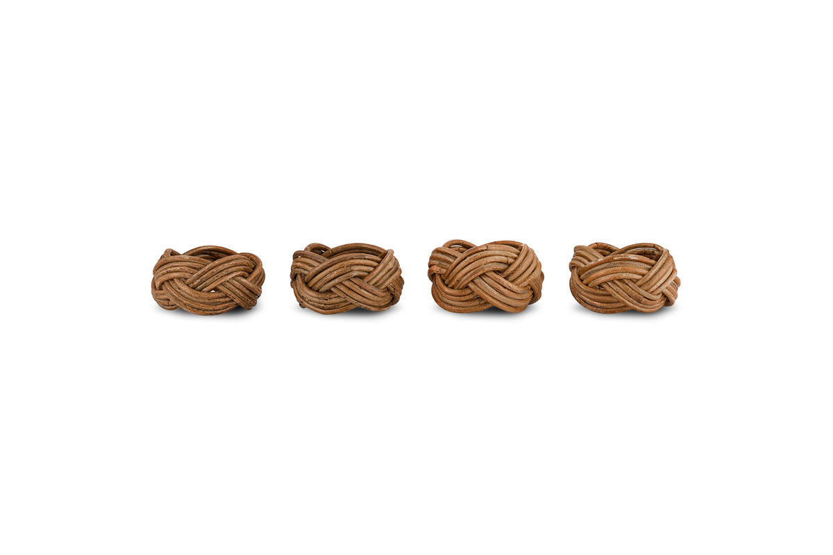 Bersama Rattan Napkin Rings - Natural - (Set of 4)