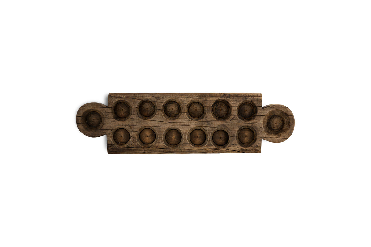 Makala Reclaimed Wood Tealight Holder - Natural