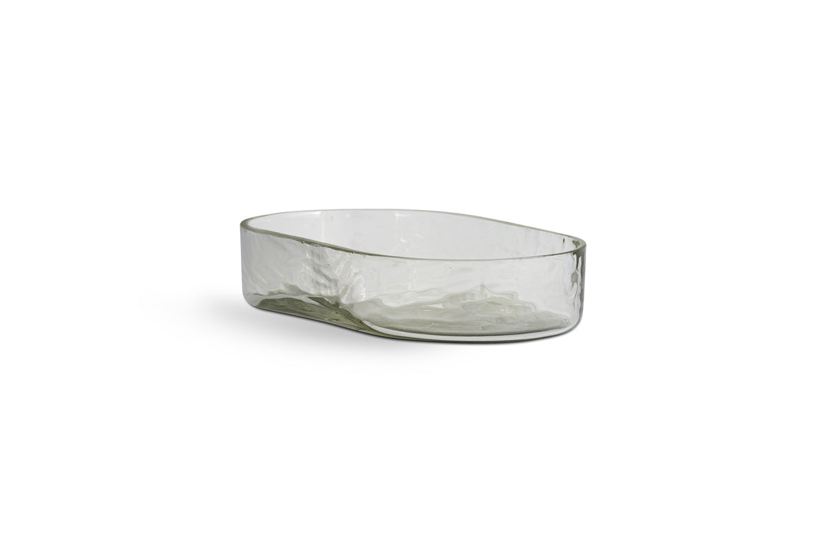 Ilcoso Recycled Hammered Glass Soap Dish - Clear