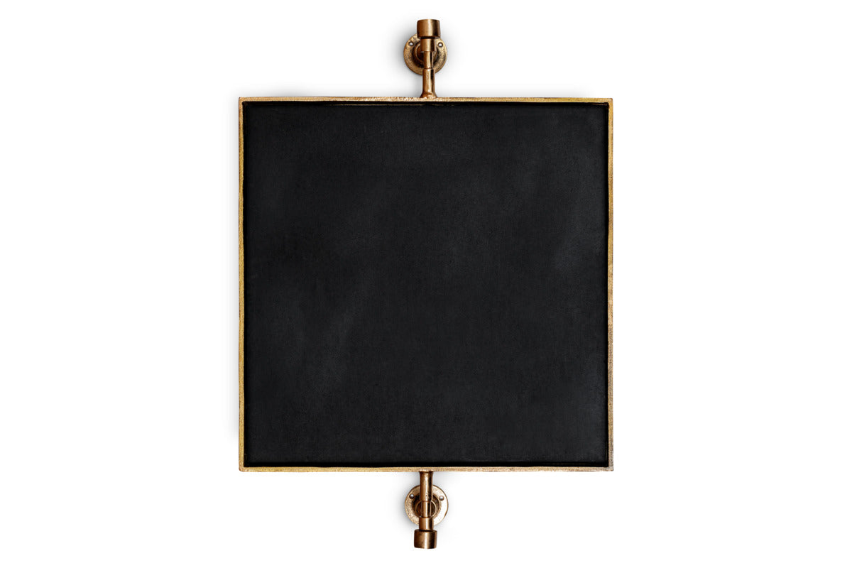 Visala Square Swivel Wall Mirror - Antique Brass - Square
