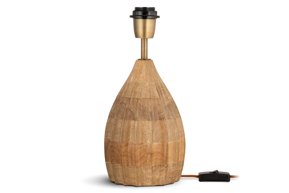 Awaa Mango Wood Bedside Table Lamp Base - Natural