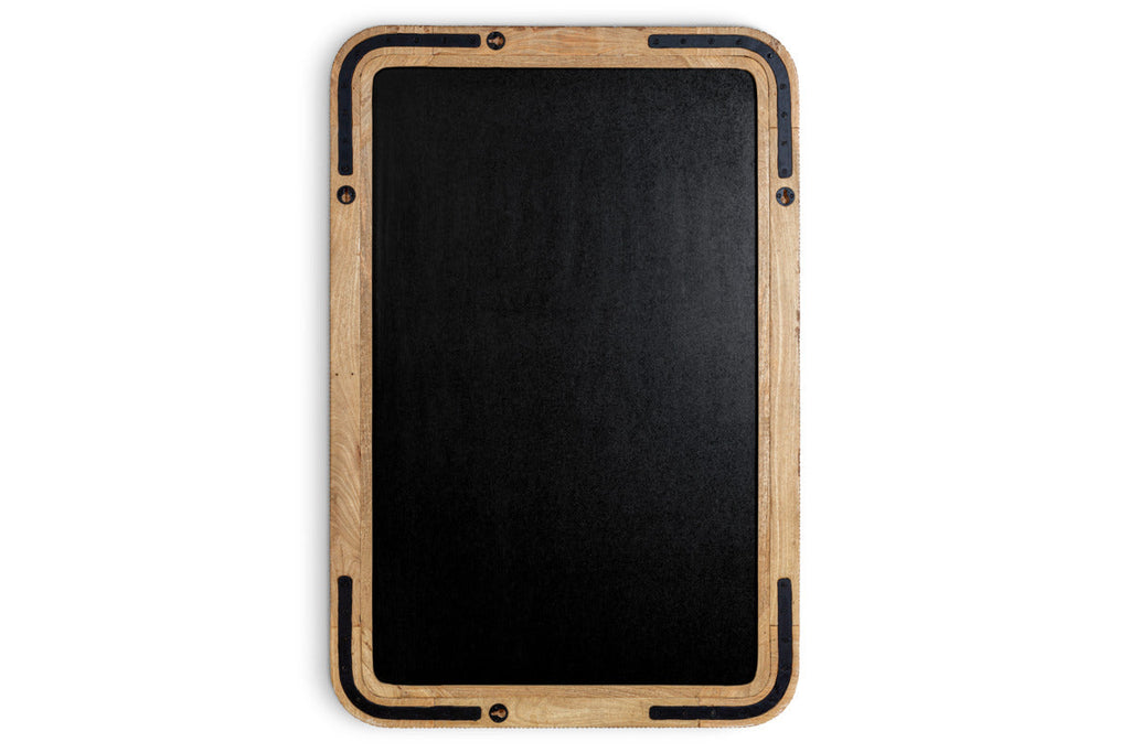 Vivan Rectangular Grooved Wood Mirror - Natural