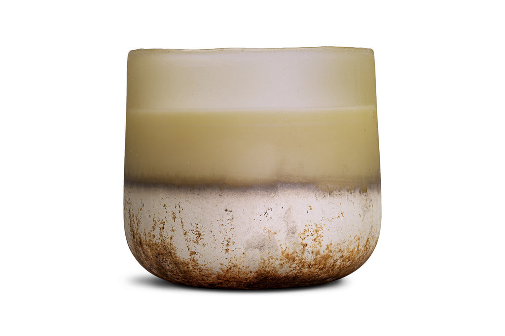 Oakmoss & Rose 3 Wick Scented Candle - Yellow - 3 Wick