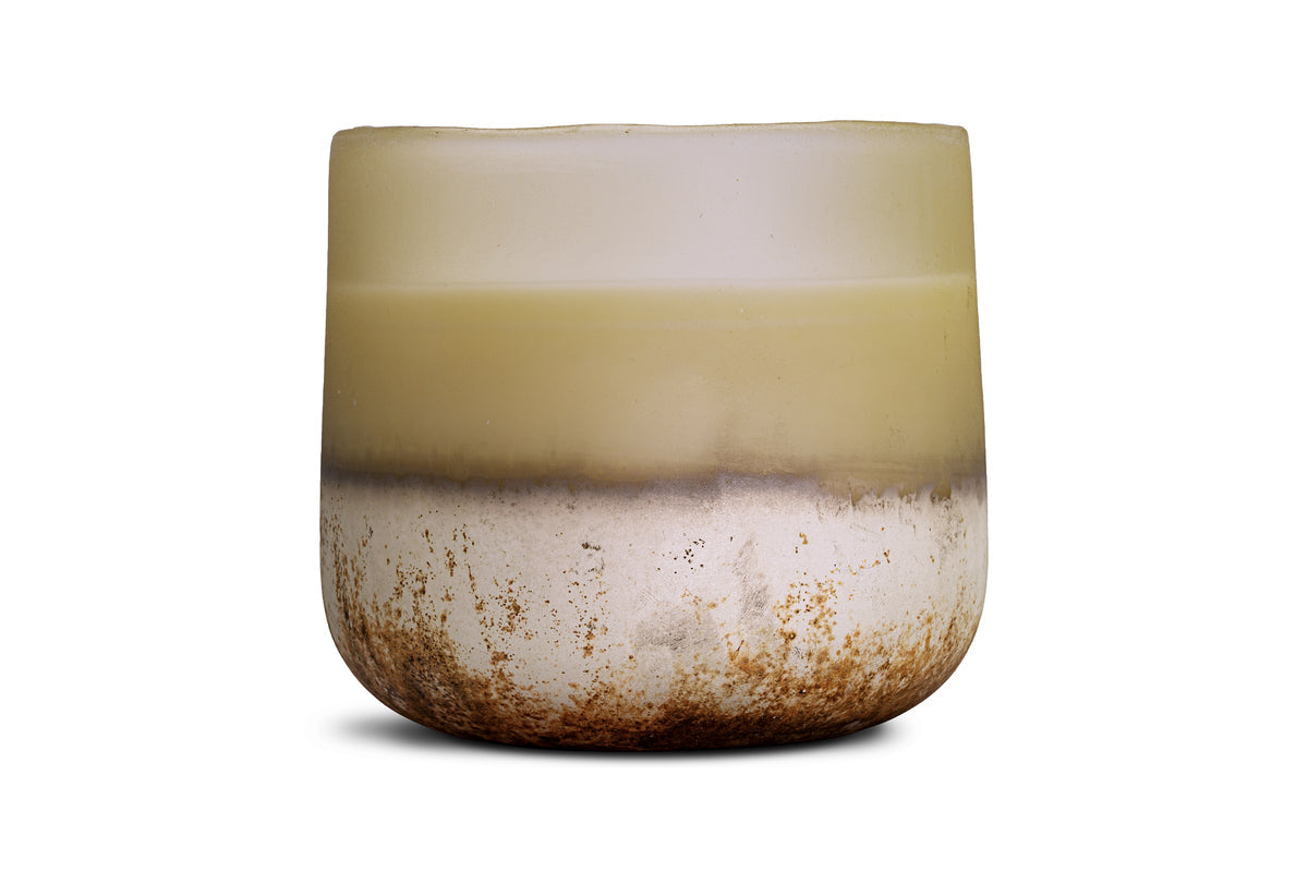 Oakmoss & Rose 3 Wick Scented Candle - Yellow - 3 Wick