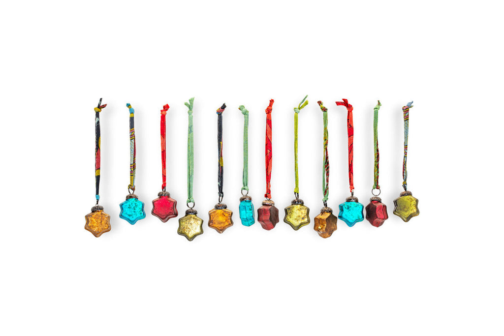 Oko Mini Star Baubles - Mixed Matt - (Set of 12)