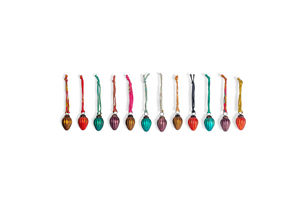Oko Mini Drop Baubles - Mixed Matt - (Set of 12)