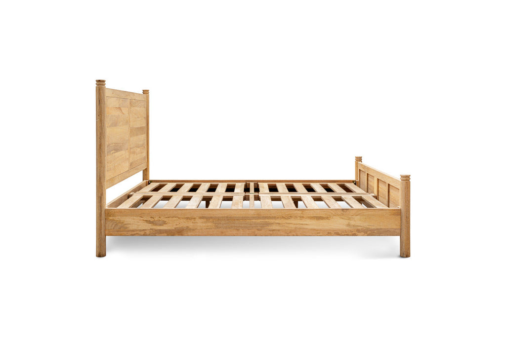 Sri Mango Wood Bed - Natural