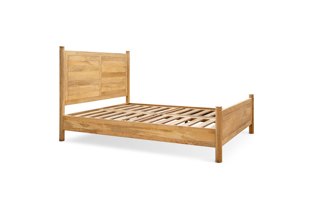 Sri Mango Wood Bed - Moss