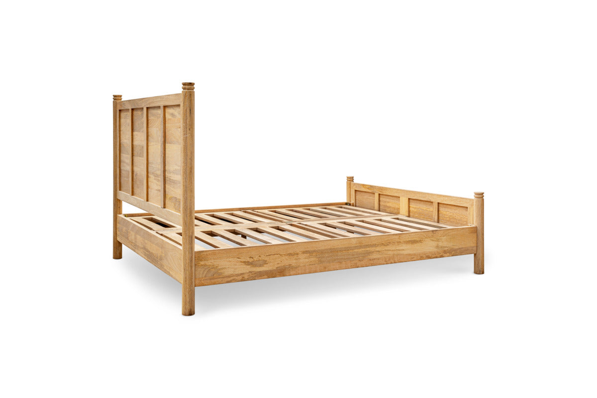 Sri Mango Wood Bed - Natural