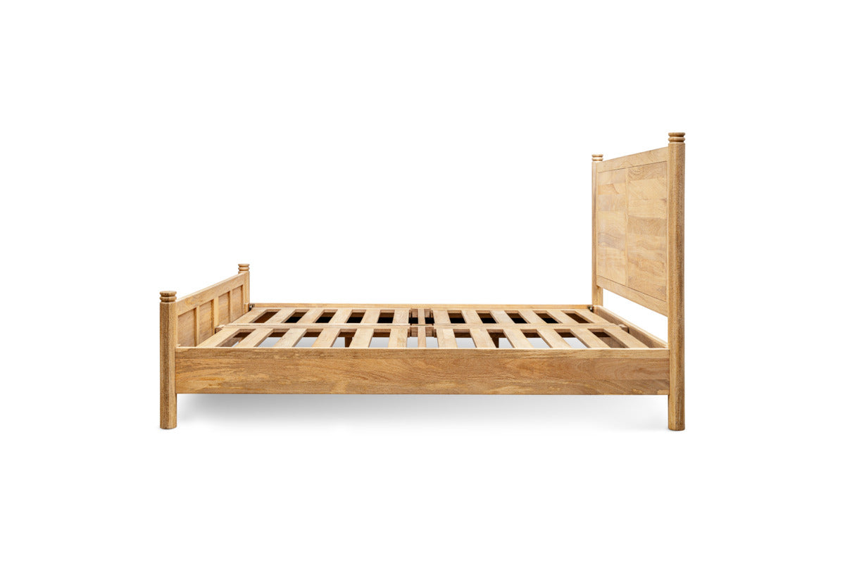 Sri Mango Wood Bed - Moss