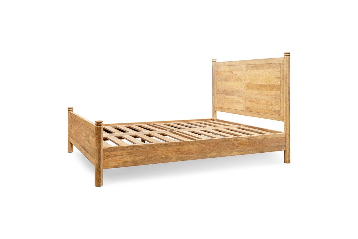 Sri Mango Wood Bed - Moss